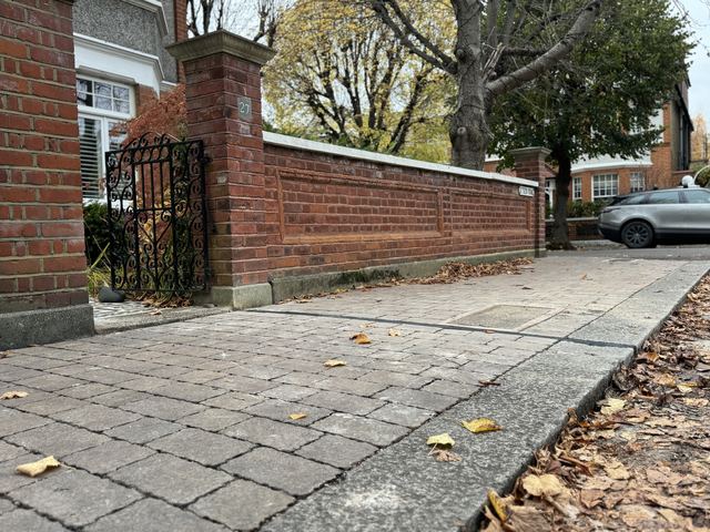 EV charging channel installed across a pavement