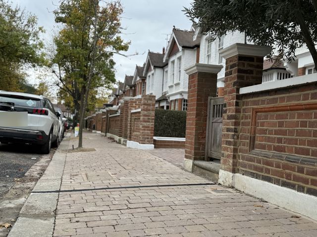 EV charging channel installed across a pavement