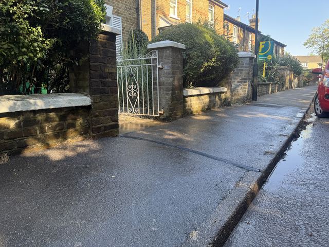 EV charging channel installed across a pavement